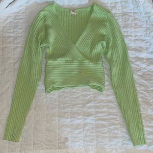 Neon Green Urban Outfitters Long Sleeve Top